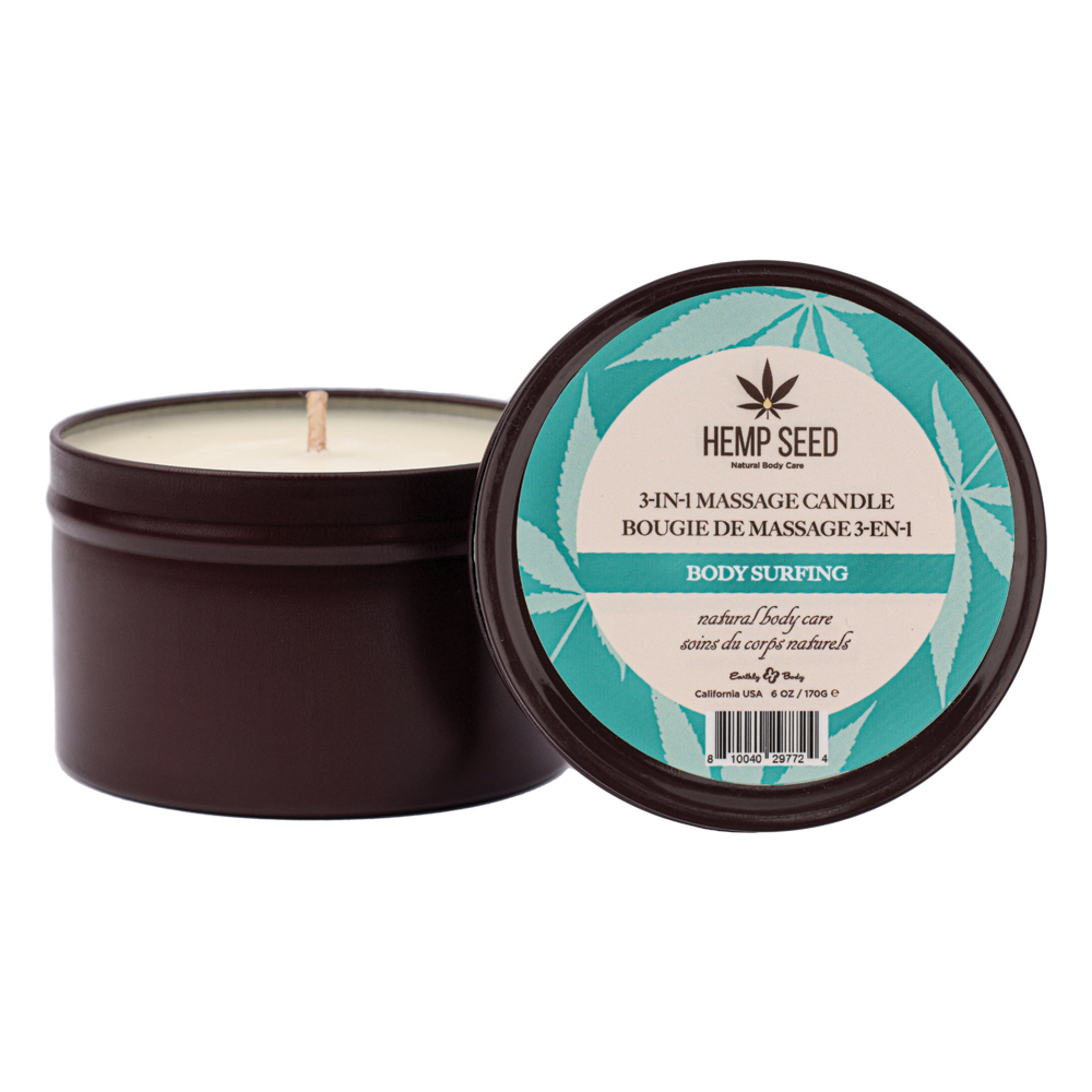 Hemp Seed 3-In-1 Massage Candle Body Surfing 6 oz. 1 Hemp Seed 3-In-1 Massage Candle Body Surfing 6 oz.