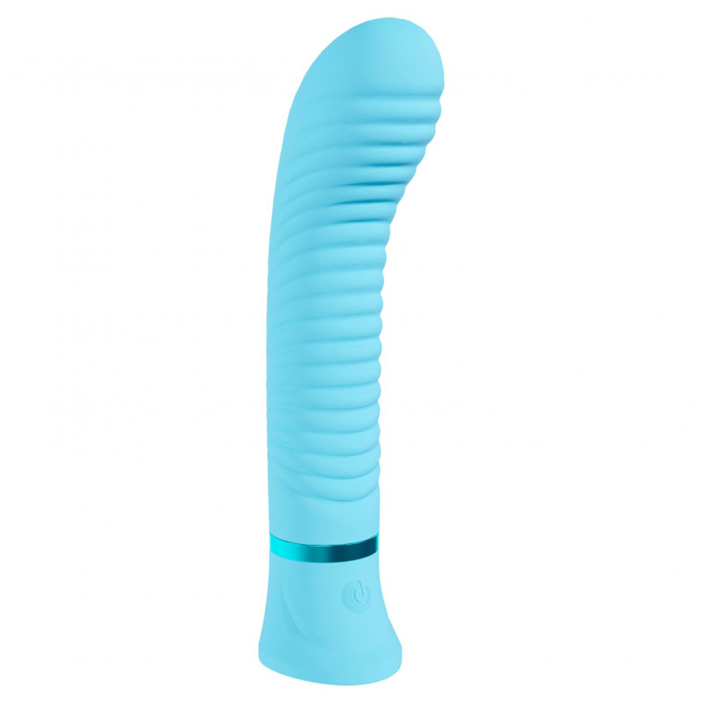 Loveline Divine Ribbed G-Spot Vibe Blue 2 Loveline Divine Ribbed G-Spot Vibe Blue - Image 2