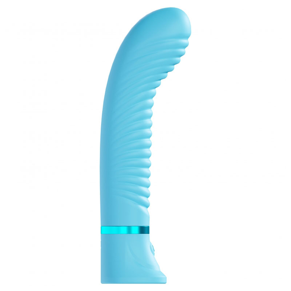 Loveline Divine Ribbed G-Spot Vibe Blue 3 Loveline Divine Ribbed G-Spot Vibe Blue - Image 3