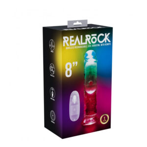 Realrock Led Vibrating Dildo No Balls 8"