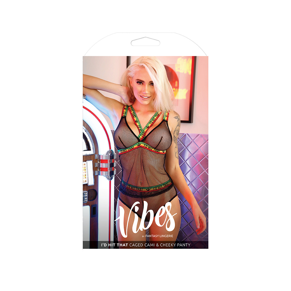I'd Hit That Caged Cami & Cheeky Panty - L/XL Boxed 1 I'd Hit That Caged Cami & Cheeky Panty - L/XL Boxed