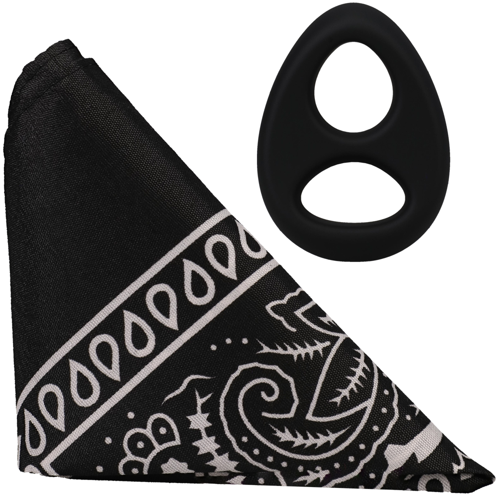 Rock Solid The Code Silicone C-Ring With Bandana Black 2 Rock Solid The Code Silicone C-Ring With Bandana Black - Image 2