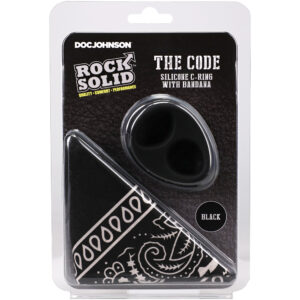Rock Solid The Code Silicone C-Ring With Bandana Black