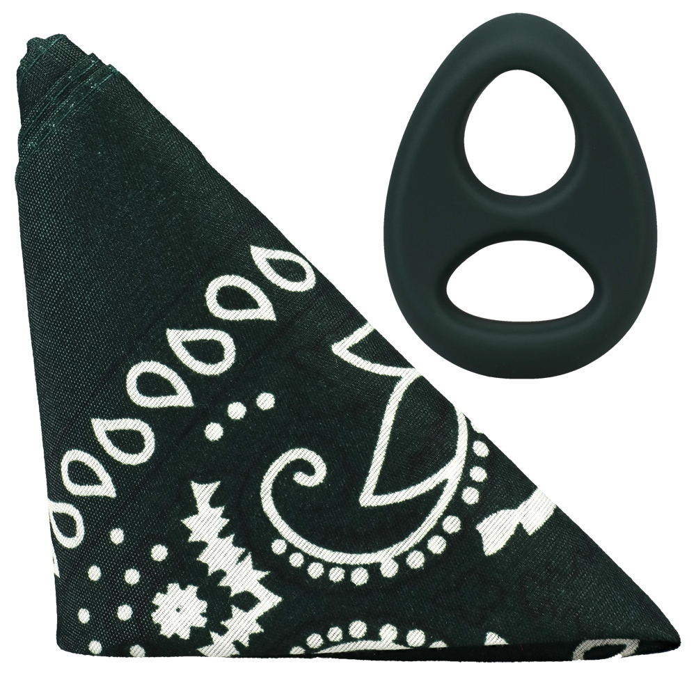 Rock Solid The Code Silicone C-Ring With Bandana Hunter Green/Black 2 Rock Solid The Code Silicone C-Ring With Bandana Hunter Green/Black - Image 2