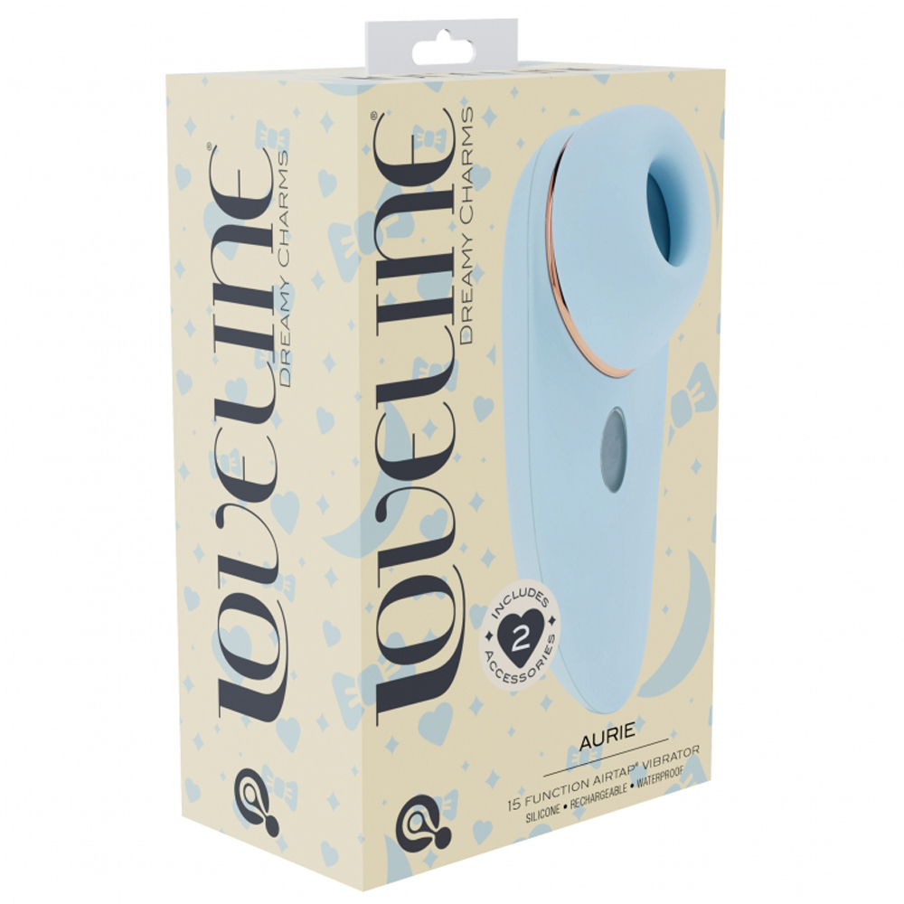 Loveline Aurie Airtaptech Vibrator Blue 1 Loveline Aurie Airtaptech Vibrator Blue