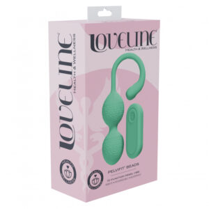 Loveline Pelvifit Kegel Beads Vibe W/ Remote Green
