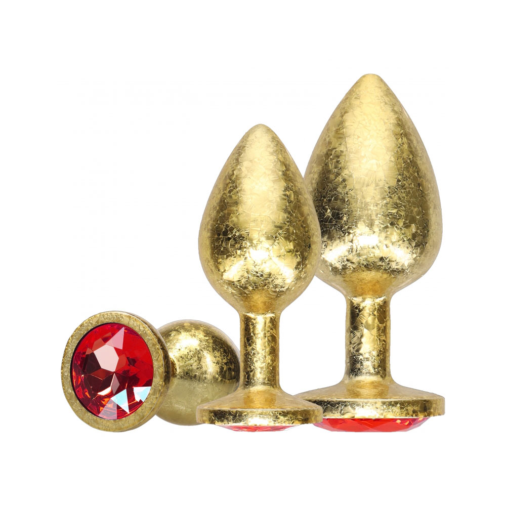 Ouch! Milan Collection Metal Anal Plug Set Gold 2 Ouch! Milan Collection Metal Anal Plug Set Gold - Image 2