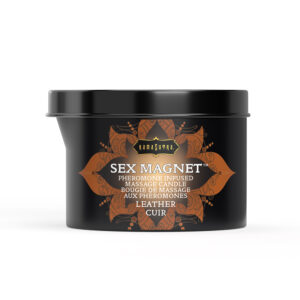 Sex Magnet Leather Ignite Pheromone Massage Candle 6 oz.