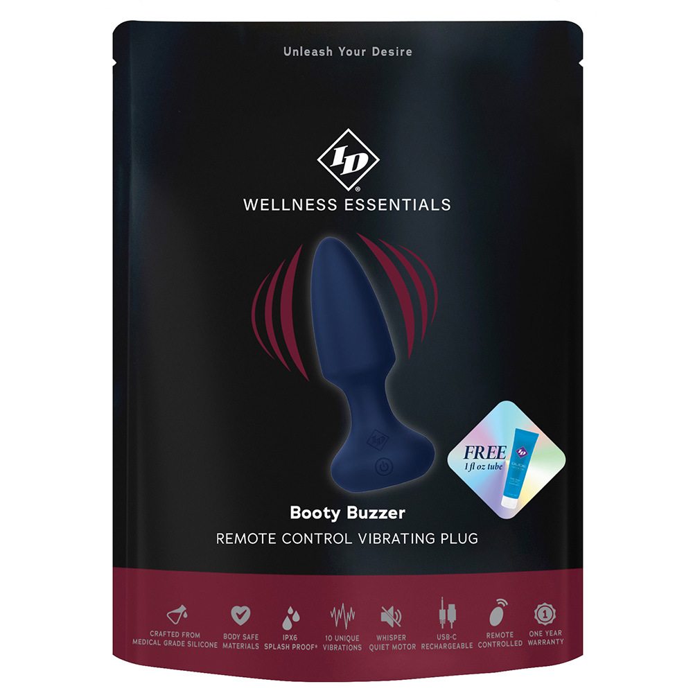 ID Booty Buzzer Remote Control Vibrating Plug Bag 1 ID Booty Buzzer Remote Control Vibrating Plug Bag
