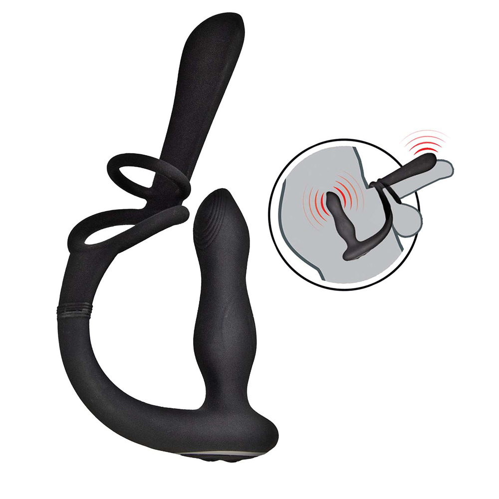 Enhancer Vibro Plug & Penis Sheath Black 3 Enhancer Vibro Plug & Penis Sheath Black - Image 3
