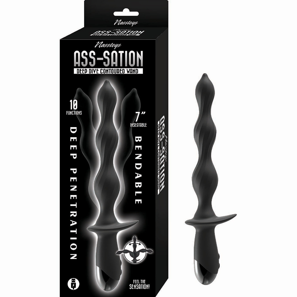 Ass-Sation Deep Dive Contoured Wand Black 1 Ass-Sation Deep Dive Contoured Wand Black