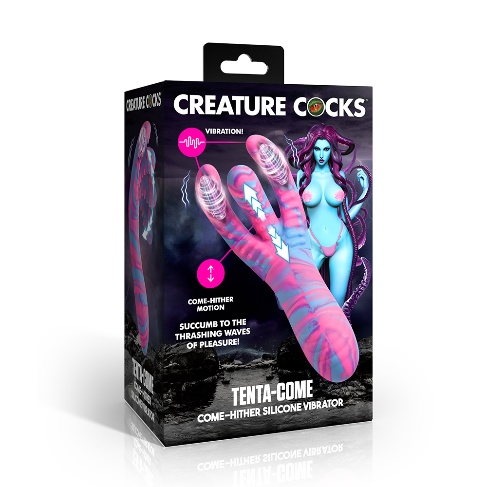 Creature Cocks Tenta-Come Come-Hither Silicone Vibrator 1 Creature Cocks Tenta-Come Come-Hither Silicone Vibrator