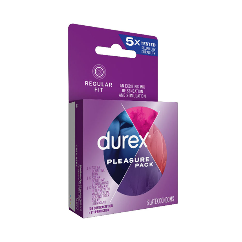 Durex Pleasure Pack 3pk 1 Durex Pleasure Pack 3pk