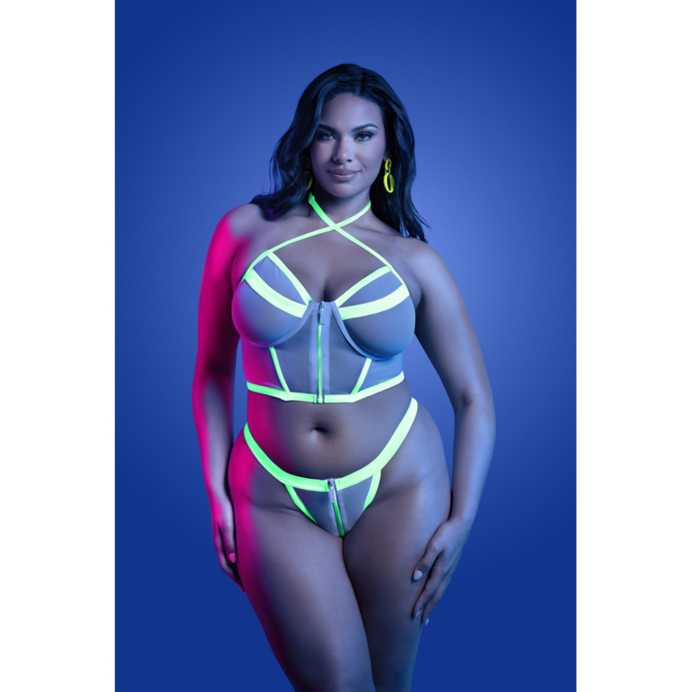 Supernatural Zipper Bra Top & Panty Queen Size 2 Supernatural Zipper Bra Top & Panty Queen Size - Image 2
