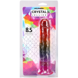 Crystal Jellies 8.5 Inch Dong Rainbow