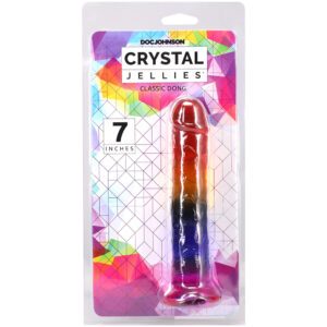 Crystal Jellies 7 Inch Dong Rainbow