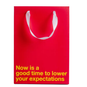 Lower Your Expectations Color Gift Bag Red