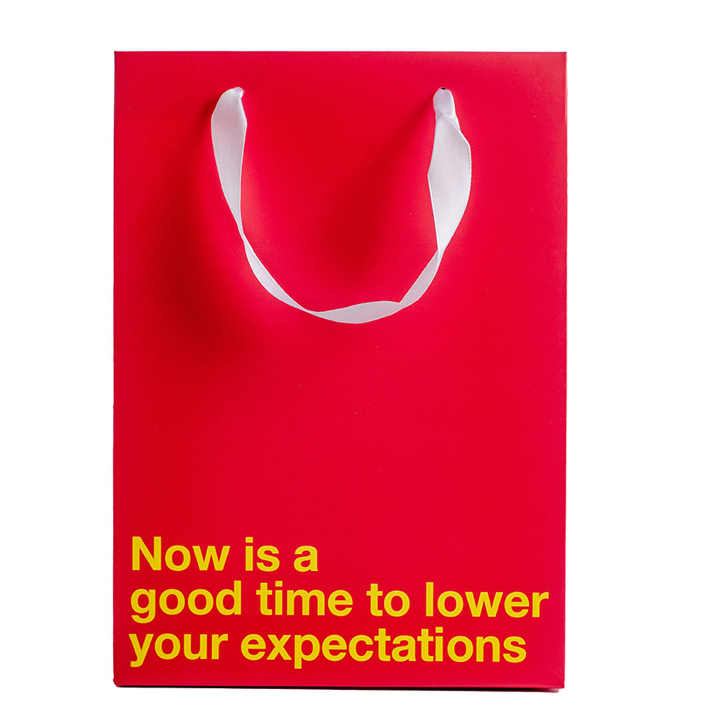 Lower Your Expectations Color Gift Bag Red 1 Lower Your Expectations Color Gift Bag Red