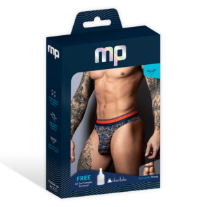 Soo Cumfy Thong Navy/Orange S/M