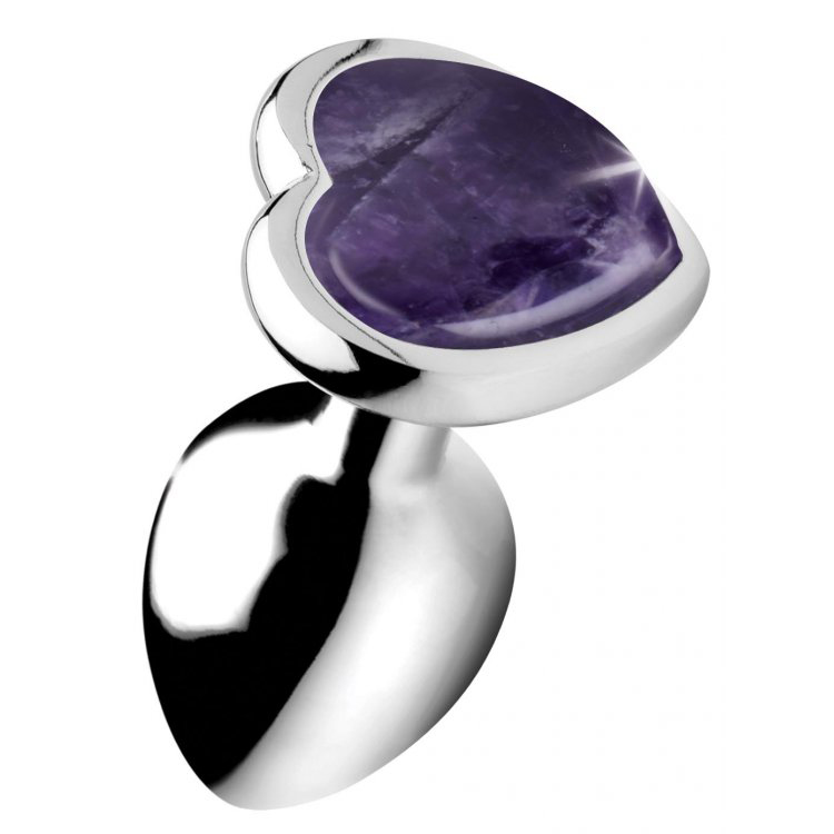 Booty Sparks Gemstones Amethyst Heart Small Anal Plug 2 Booty Sparks Gemstones Amethyst Heart Small Anal Plug - Image 2