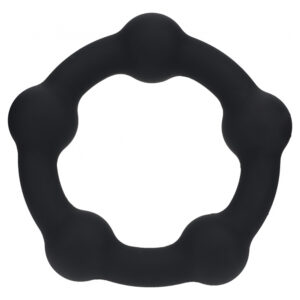 Levelz Beaded Silicone Cock Ring M 35mm Black