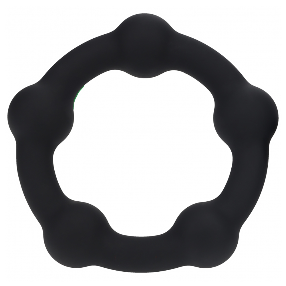Levelz Beaded Silicone Cock Ring L 45mm Black 1 Levelz Beaded Silicone Cock Ring L 45mm Black