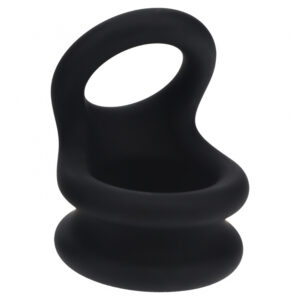 Levelz Wide Double O Silicone Cock Ring M Black