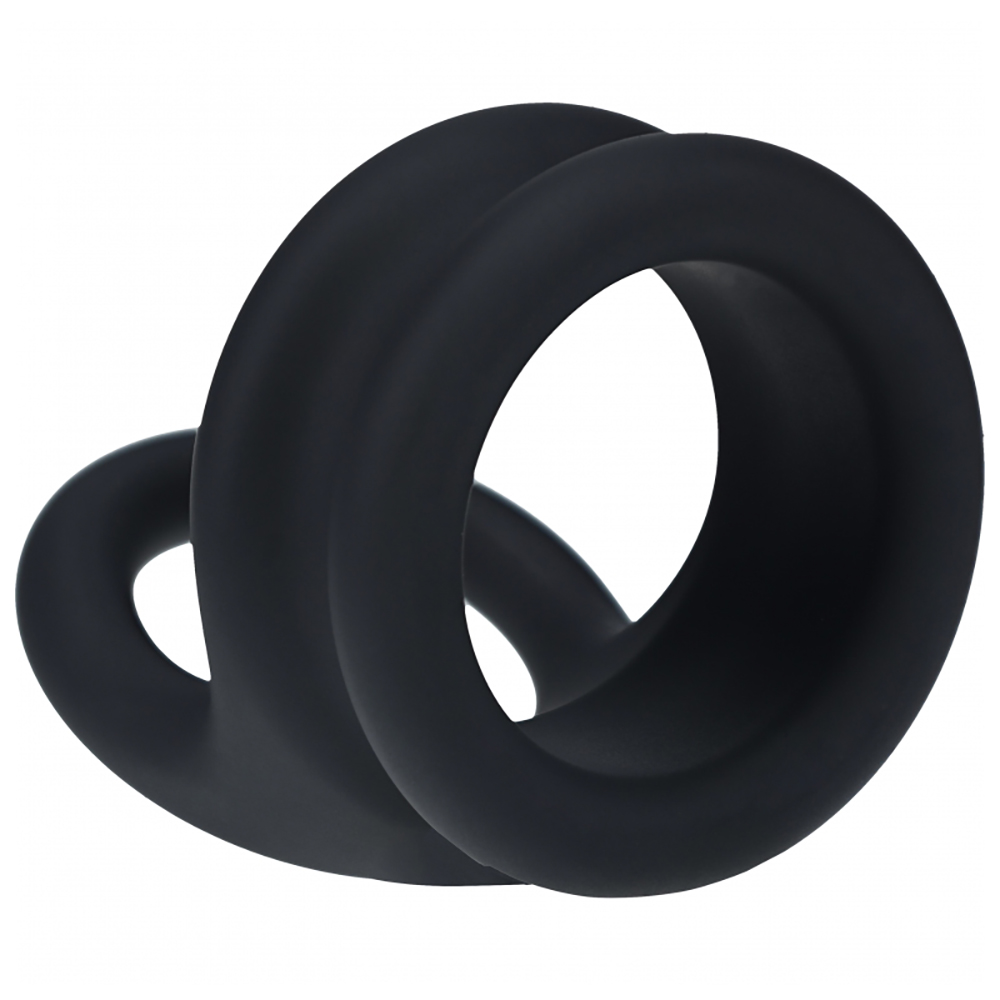 Levelz Wide Double O Silicone Cock Ring L Black 3 Levelz Wide Double O Silicone Cock Ring L Black - Image 3