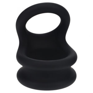 Levelz Wide Double O Silicone Cock Ring L Black