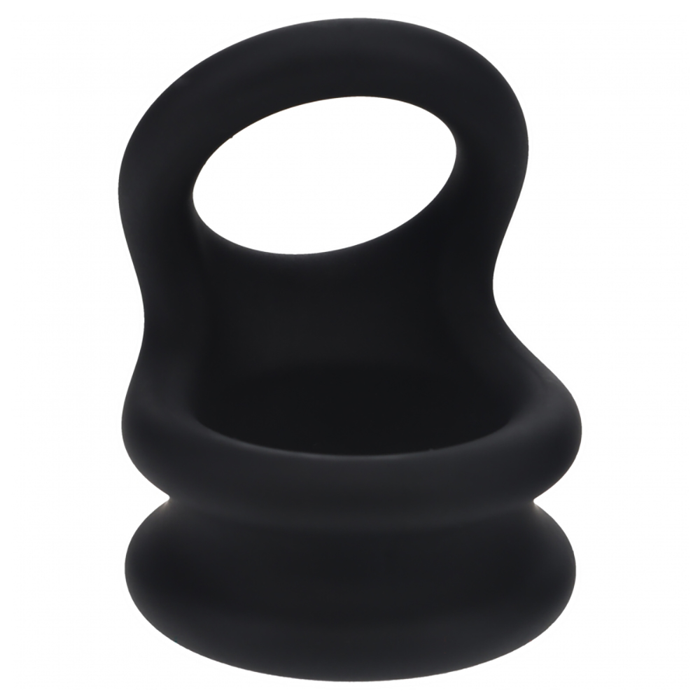 Levelz Wide Double O Silicone Cock Ring L Black 1 Levelz Wide Double O Silicone Cock Ring L Black