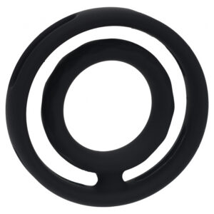 Levelz Classic Grooved Silicone Cock & Ball Ring Black