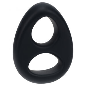 Levelz Double Liquid Silicone Cock & Ball Ring Black