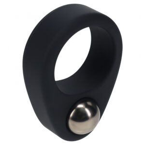 Levelz Liquid Silicone Single Weighted Ball Cock Ring Black