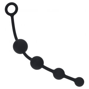 Levelz Curved Silicone Anal Beads Black