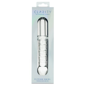 Clarity Glass Dildo Elysian Swirl
