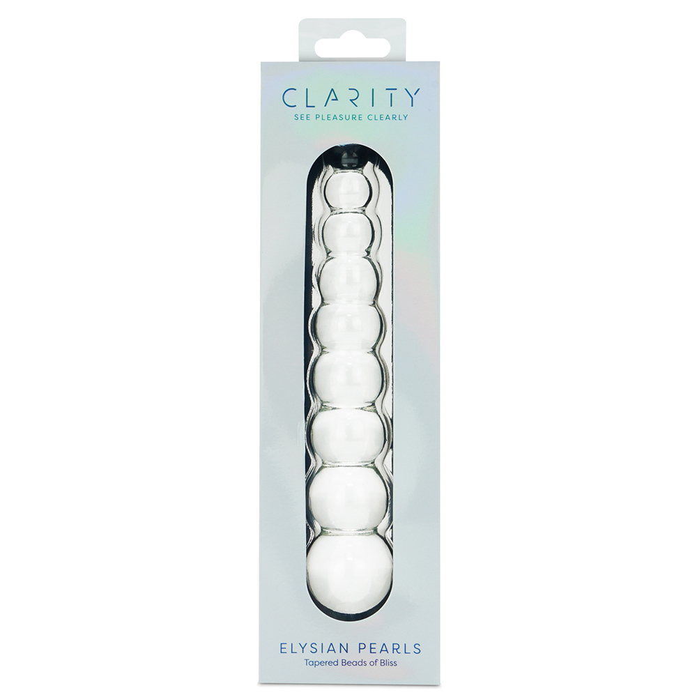 Clarity Glass Dildo Elysian Pearls 1 Clarity Glass Dildo Elysian Pearls