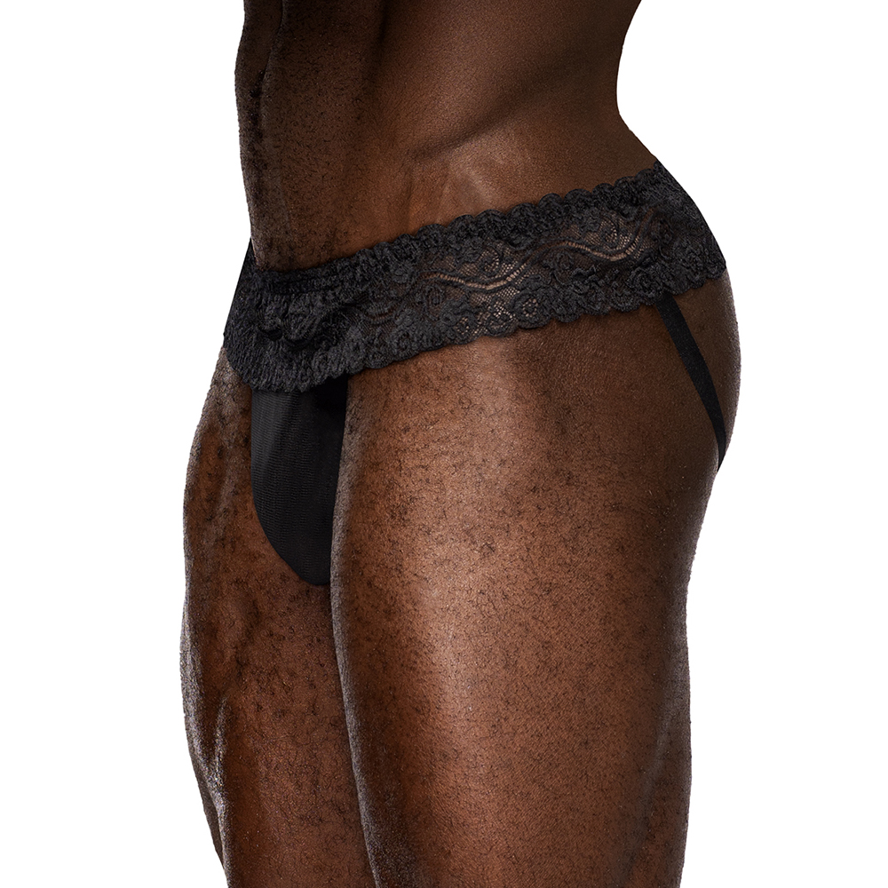 Sassy Lace Skirt Jock Black S/M 2 Sassy Lace Skirt Jock Black S/M - Image 2