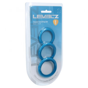 Levelz Classic Silicone Cock Ring Set L/XL/XXL Teal