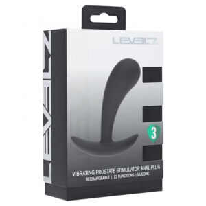 Levelz Vibrating Silicone Prostate Stimulator Anal Plug Small Black
