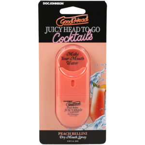 Goodhead Juicy Head Cocktails Dry Mouth Spray To-Go Peach Bellini .30 oz.