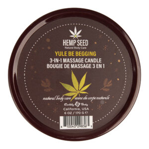 Hemp Seed 3-In-1 Massage Candle Yule Be Begging 6 oz.
