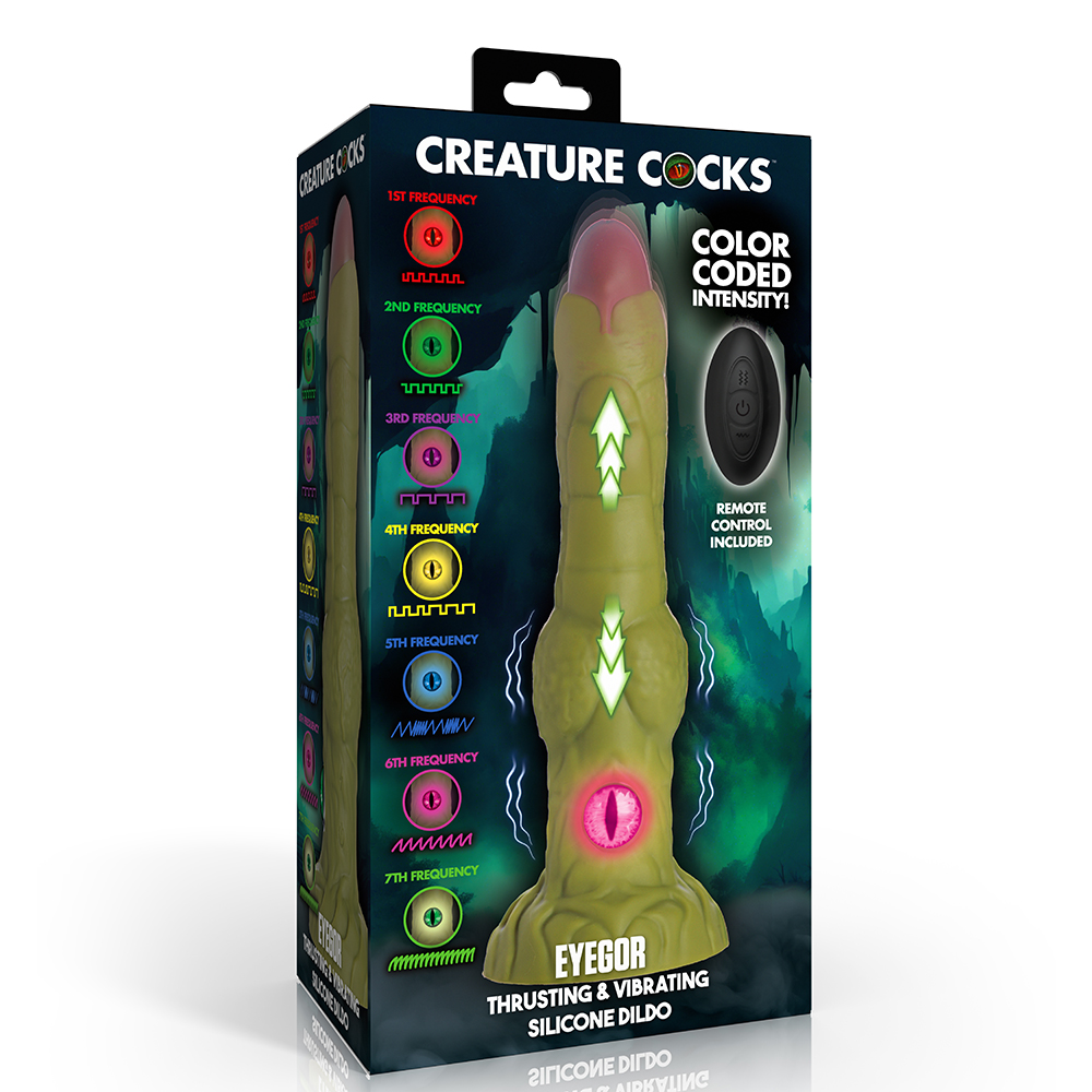 Creature Cocks Eyegor Thrusting & Vibrating Silicone Dildo 1 Creature Cocks Eyegor Thrusting & Vibrating Silicone Dildo