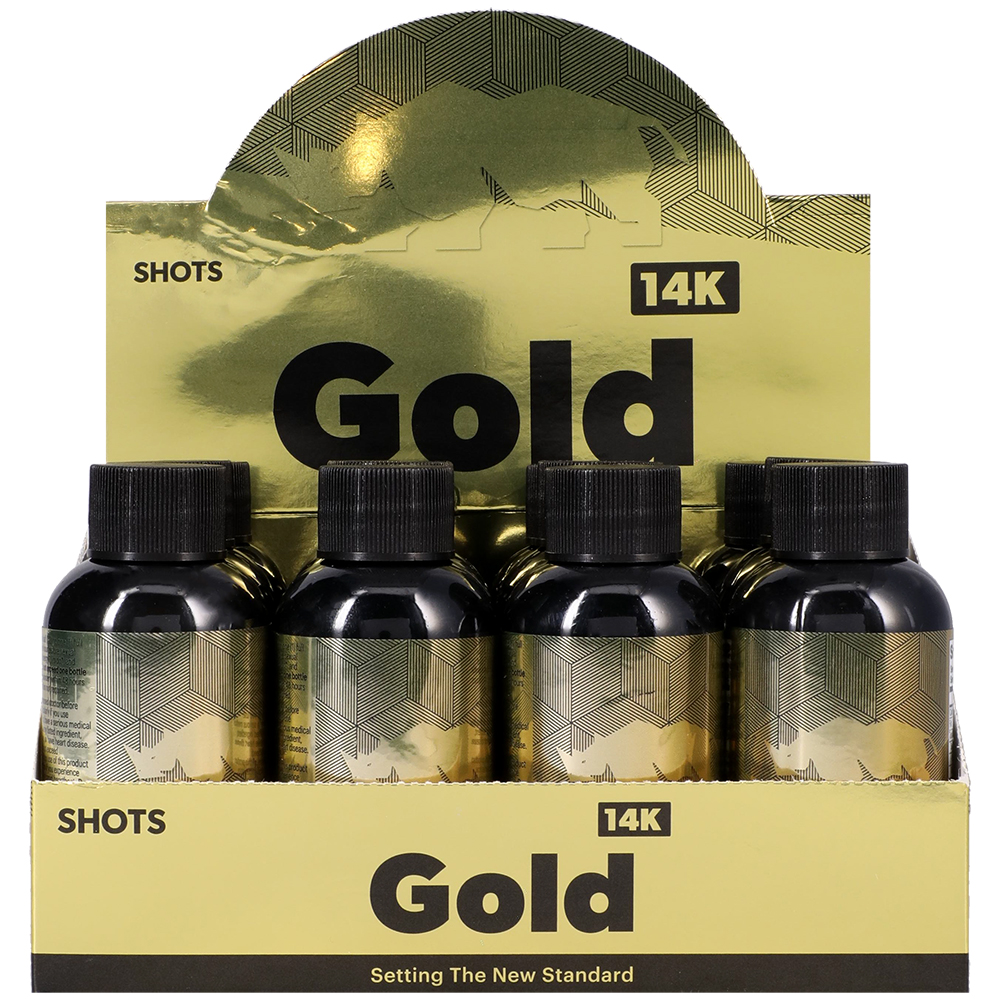 Rhino 14K Gold Liquid Shots 12 Pack Display DJ 2 Rhino 14K Gold Liquid Shots 12 Pack Display DJ - Image 2