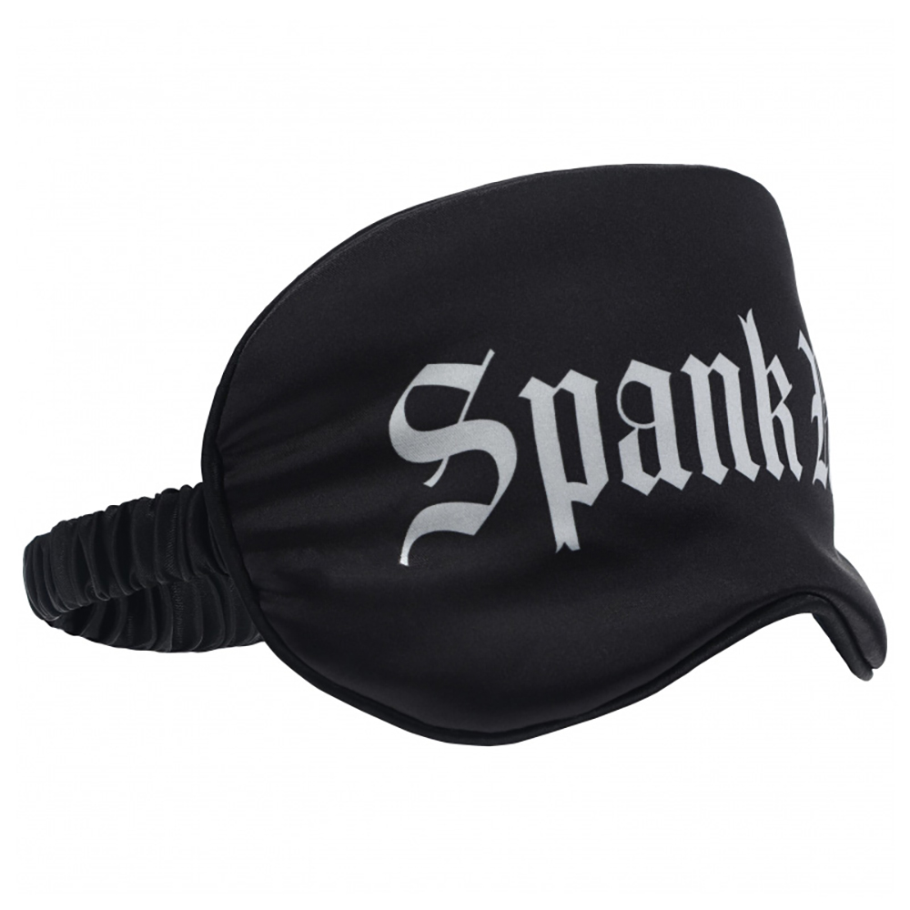 Ouch! Spank Me Printed Mask Satin Black 2 Ouch! Spank Me Printed Mask Satin Black - Image 2