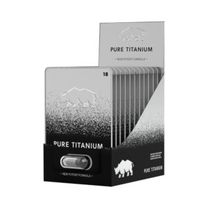 Rhino Pure Titanium Capsules 24 Pack Display DJ