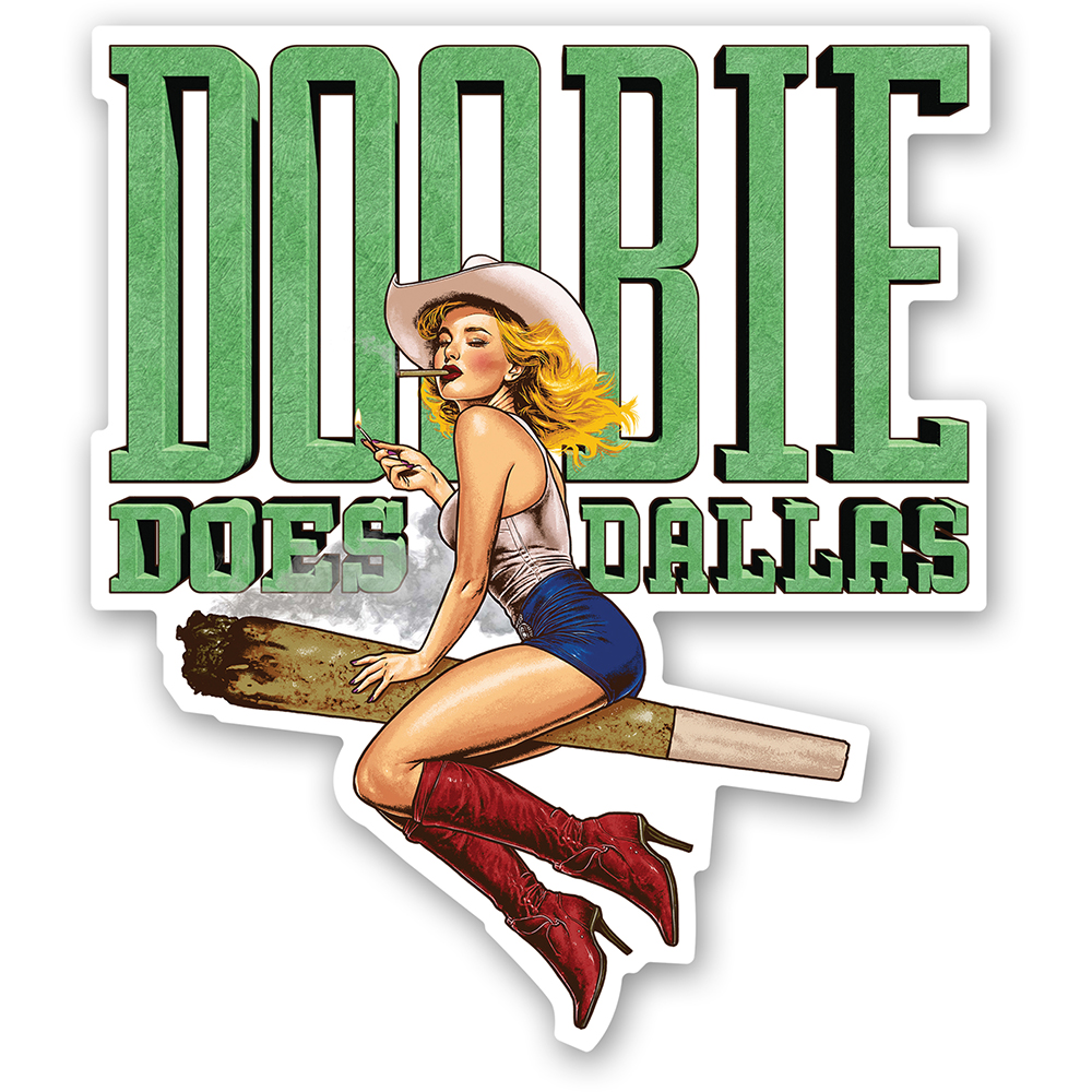 Doobie Does Dallas Sticker 2 Doobie Does Dallas Sticker - Image 2