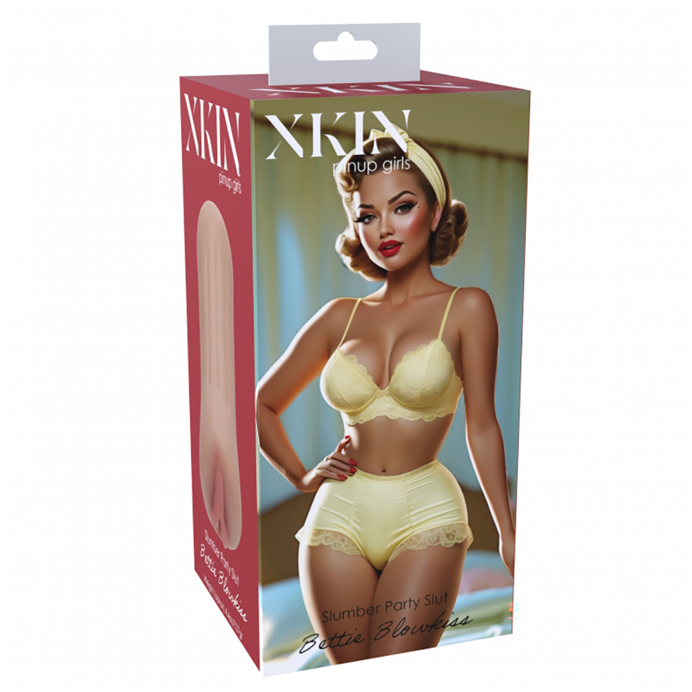 Xkin Pinup Bettie Blowkiss Tpe Small Masturbator 127G Tan 1 Xkin Pinup Bettie Blowkiss Tpe Small Masturbator 127G Tan