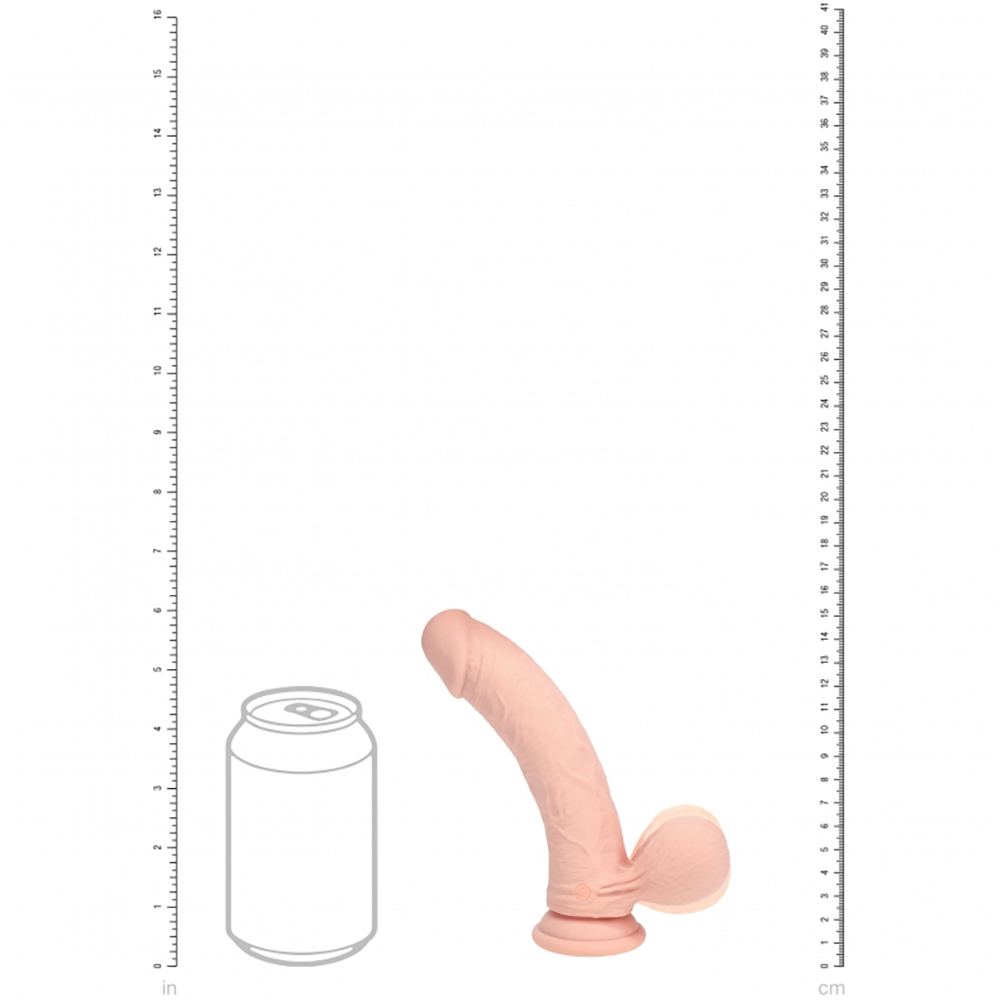 Realrock Rechargeable Dual Layered Vibrating Curved Weighted Balls 6" Flesh 3 Realrock Rechargeable Dual Layered Vibrating Curved Weighted Balls 6" Flesh - Image 3