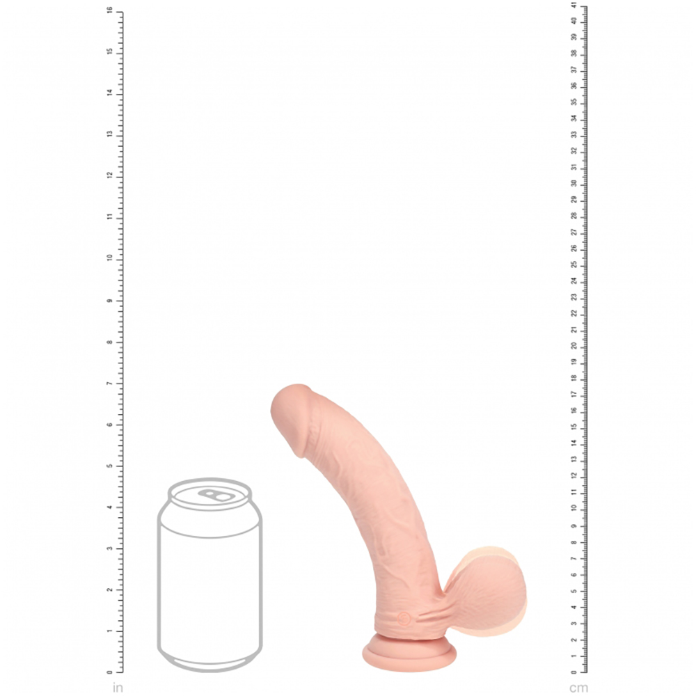 Realrock Rechargeable Dual Layered Vibrating Curved Weighted Balls 7" Flesh 3 Realrock Rechargeable Dual Layered Vibrating Curved Weighted Balls 7" Flesh - Image 3