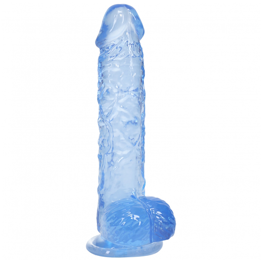 Realrock Realistic Dildo With Balls 5" Blue 2 Realrock Realistic Dildo With Balls 5" Blue - Image 2